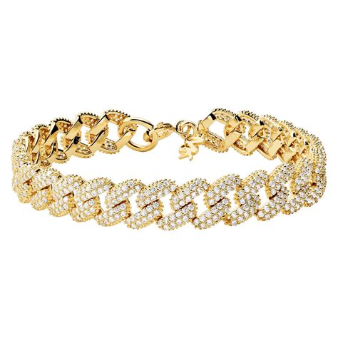 michael kors love 14-karat gold-plated cubic zirconia bracelet|Michael Kors bracelet macy's.